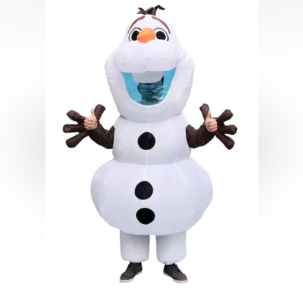 Inflatable Olaf Costume Adult Size Men Women Blow Up Snowman frozen